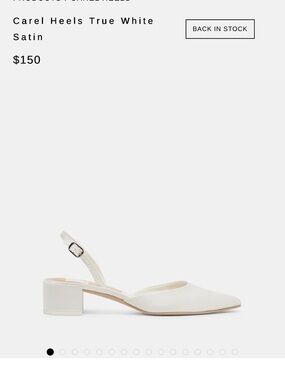 Dolce Vita White Slingback Block Heel Pumps